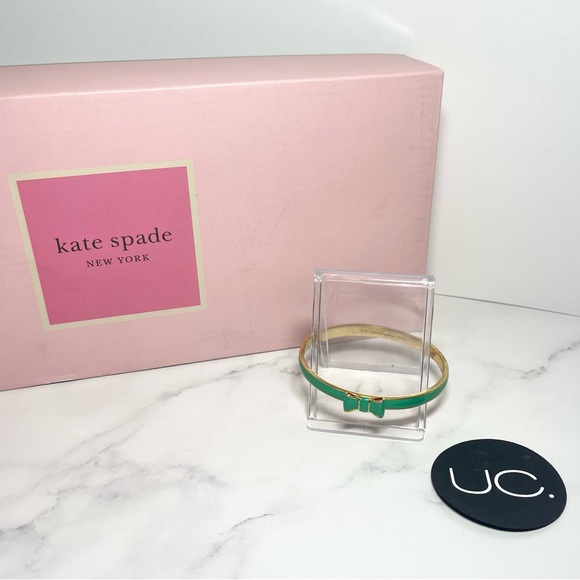 kate spade Jewelry Kate Spade Take A Bow Banglebracelet Green